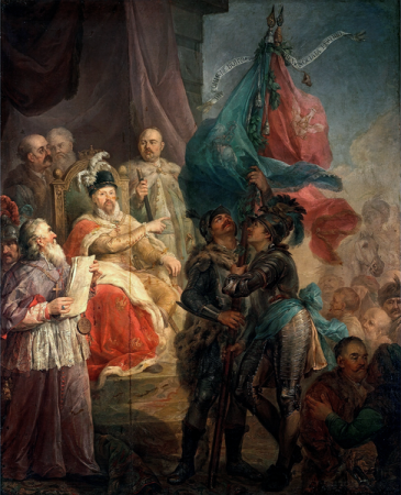Endorsement by King Zygmunt II August on 4 July 1569 of the Union of the Kingdom of Poland with the Grand Duchy of Lithuania, declared in oath on 1 July 1569, in Lublin.